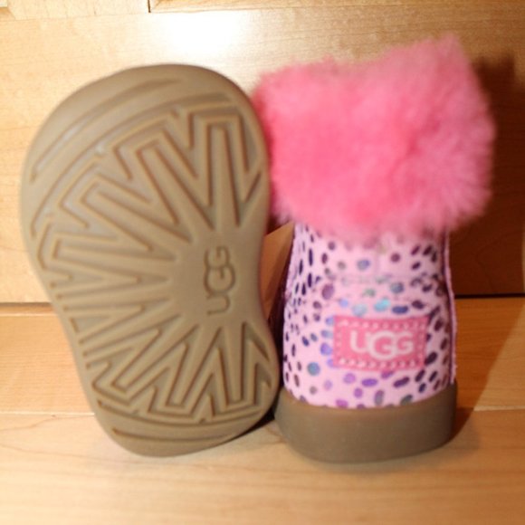 NIB UGG INFANT PINK PURPLE SPOTS JORIE BOOTS 0-3 MONTHS - Picture 7 of 7